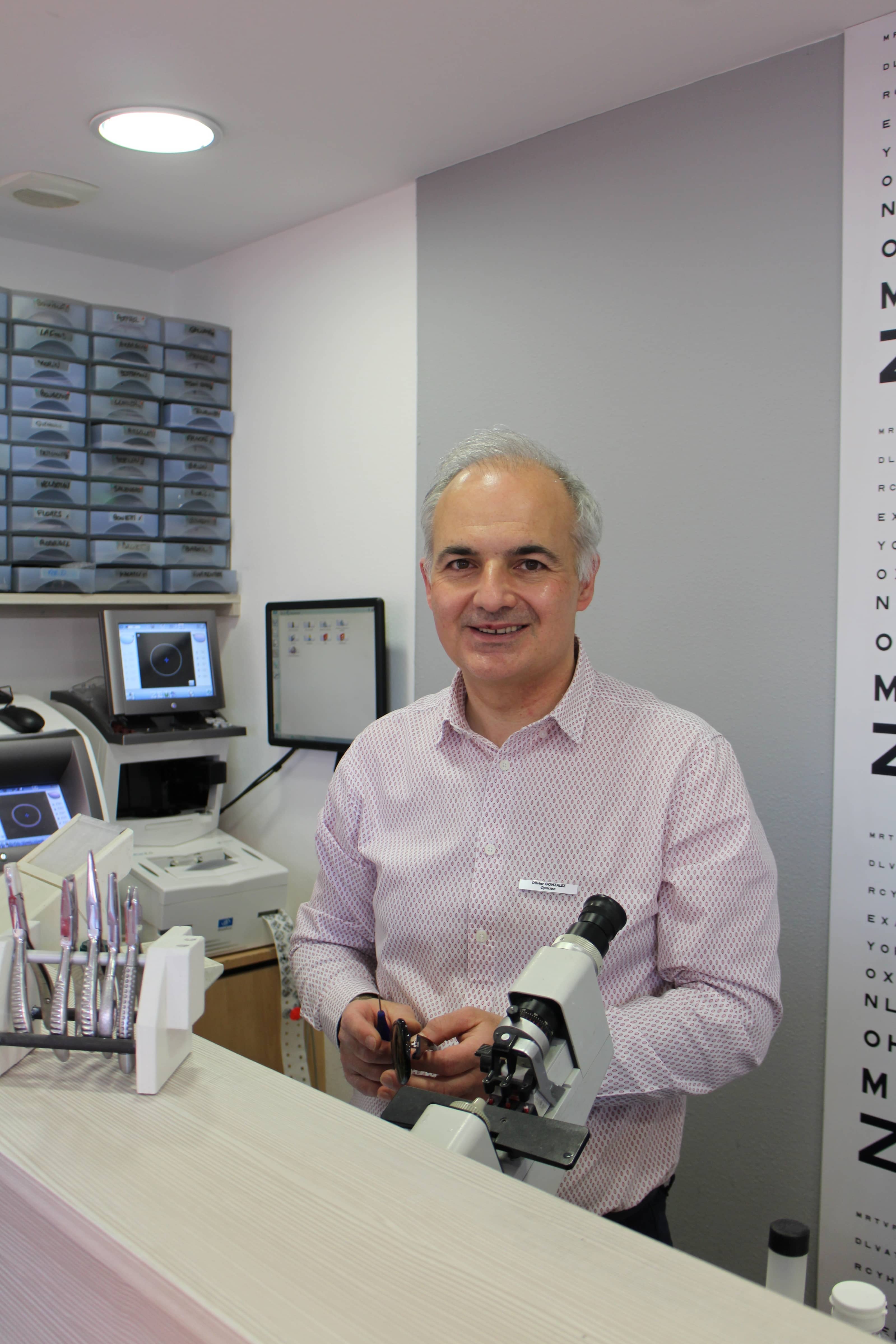 Olivier Gonzalez, professionel optique